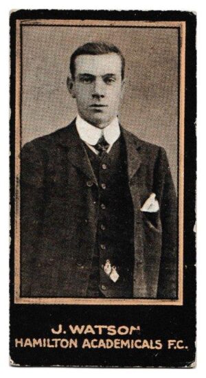 Smith's - 'Footballers (1914 DBB)' - Card #100 - J. Watson (Hamilton) Smith's - 'Footballers (1914 DBB)' - Card #100 - J. Watson (Hamilton)