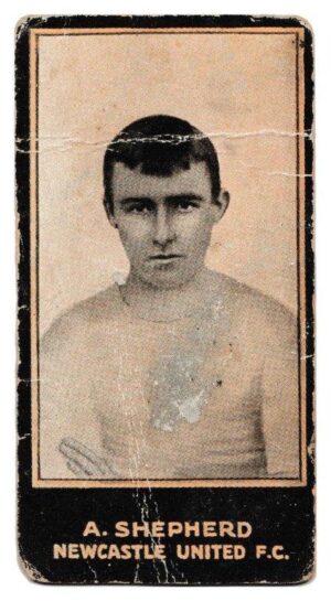 Smith's - 'Footballers (1914 DBB)' - Card #125 - A. Shepherd (Newcastle) Smith's - 'Footballers (1914 DBB)' - Card #125 - A. Shepherd (Newcastle)