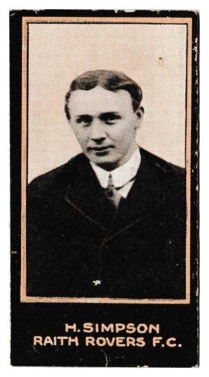 Smith's - 'Footballers (1914 DBB)' - Card #39 - H. Simpson (Raith Rovers) Smith's - 'Footballers (1914 DBB)' - Card #39 - H. Simpson (Raith Rovers)