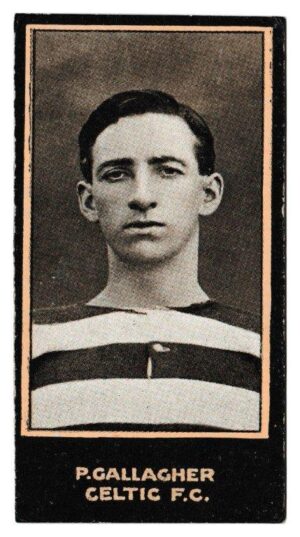 Smith's - 'Footballers (1914 DBB)' - Card #50 - P. Gallagher (Celtic) Smith's - 'Footballers (1914 DBB)' - Card #50 - P. Gallagher (Celtic)