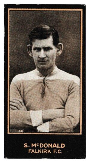 Smith's - 'Footballers (1914 DBB)' - Card #62 - S. McDonald (Falkirk) Smith's - 'Footballers (1914 DBB)' - Card #62 - S. McDonald (Falkirk)