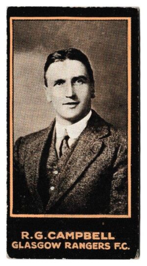 Smith's - 'Footballers (1914 DBB)' - Card #91 - R.G. Campbell (Rangers) Smith's - 'Footballers (1914 DBB)' - Card #91 - R.G. Campbell (Rangers)
