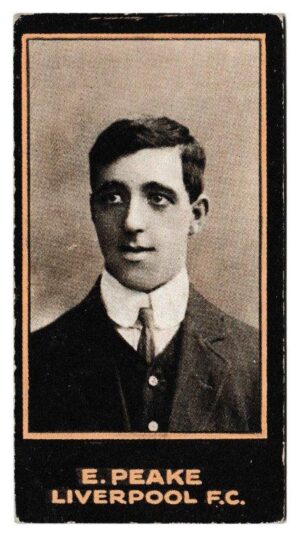 Smith's - 'Footballers (1914 DBB)' - Card #92 - E. Peake (Liverpool) Smith's - 'Footballers (1914 DBB)' - Card #92 - E. Peake (Liverpool)