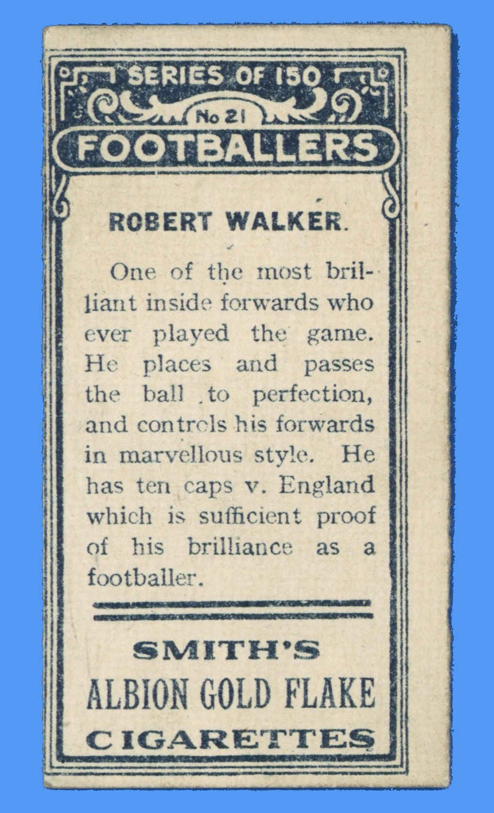 Smith's - 'Footballers' (1914) - R. Walker (Heart of Midlothian) Smith's - 'Footballers' (1914) - R. Walker (Heart of Midlothian)