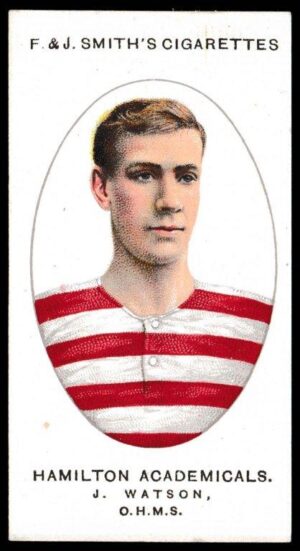 Smith's - 'Football Club Records 1913-17' (1918) - J. Watson, O.H.M.S.?(Hamilton Academicals) Smith's - 'Football Club Records 1913-17' (1918) - J. Watson, O.H.M.S.?(Hamilton Academicals)