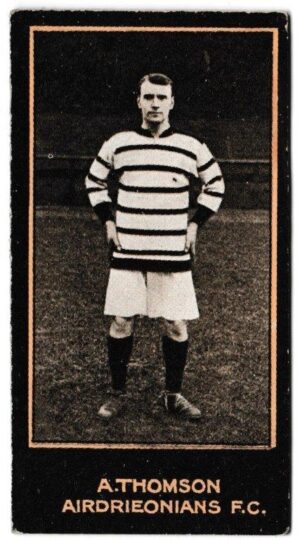 Smith's - 'Footballers (Yellow Frame/Deep Blue)' (c1914) - Alex Thomson (Airdrieonians) Smith's - 'Footballers (Yellow Frame/Deep Blue)' (c1914) - Alex Thomson (Airdrieonians)