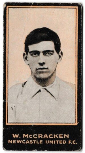 Smith's - 'Footballers (Yellow Frame/Deep Blue)' (c1914) - W. McCracken (Newcastle United) Smith's - 'Footballers (Yellow Frame/Deep Blue)' (c1914) - W. McCracken (Newcastle United)