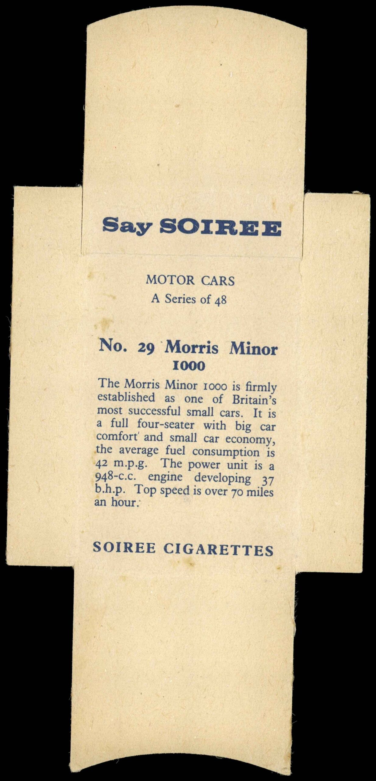 Soiree - 'Motor Cars' (1950) - Morris Minor 1000 Soiree - 'Motor Cars' (1950) - Morris Minor 1000