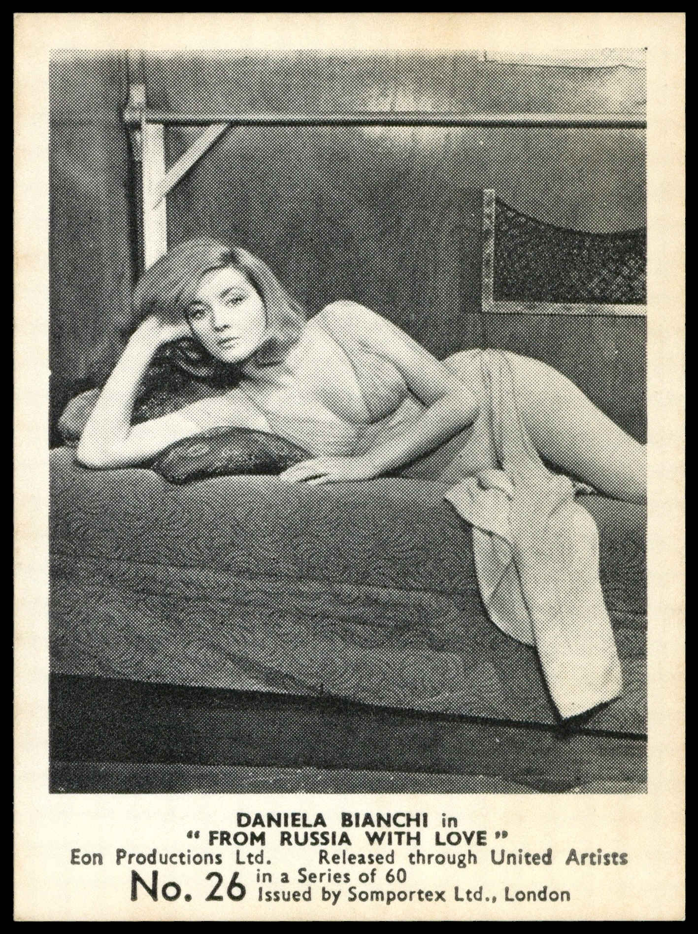 Somportex - 'James Bond 007 Film Scenes' (1964) - Daniela Bianchi in "From Russia with Love" Somportex - 'James Bond 007 Film Scenes' (1964) - Daniela Bianchi in "From Russia with Love"