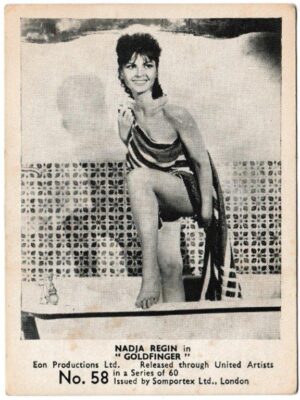 Somportex - 'James Bond 007 Film Scenes' (1964) - Card #58 - Nadia Regin in "Goldfinger"