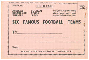 Sporting Mirror - 'Letter Card' (1948) - Lettercard #1 Six Famous Football Teams