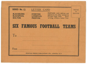 Sporting Mirror - 'Letter Card' (1948) - Lettercard #12 Six Famous Football Teams