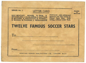 Sporting Mirror - 'Letter Card' (1948) - Lettercard #3 Twelve Famous Soccer Stars