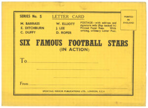 Sporting Mirror - 'Letter Card' (1948) - Lettercard #5 Six Famous Football Stars (In Action)