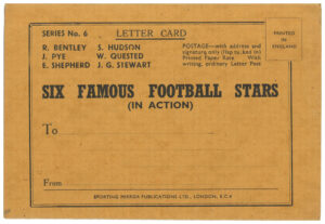 Sporting Mirror - 'Letter Card' (1948) - Lettercard #6 Six Famous Football Stars (In Action)