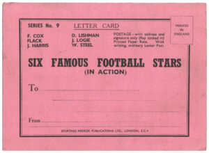 Sporting Mirror - 'Letter Card' (1948) - Lettercard #9 Six Famous Football Stars (In Action)
