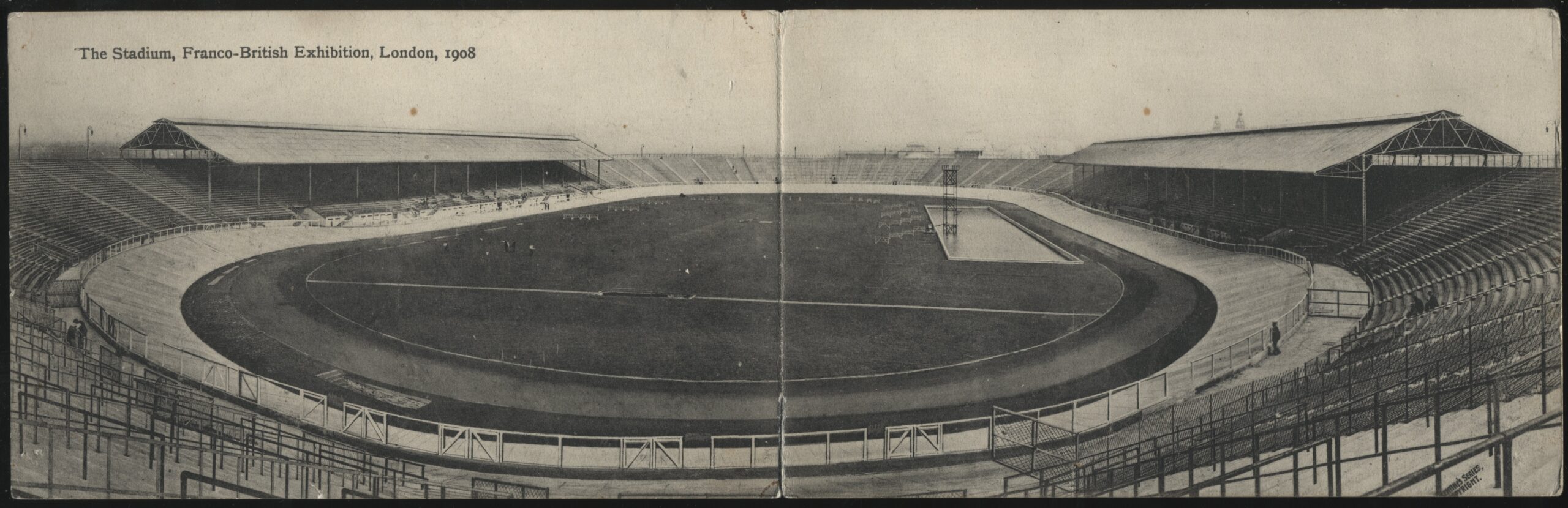Valentine's - 'Franco-British Exhibition Stadium Double Length Panorama' (1908) - Used Postcard Valentine's - 'Franco-British Exhibition Stadium Double Length Panorama' (1908) - Used Postcard