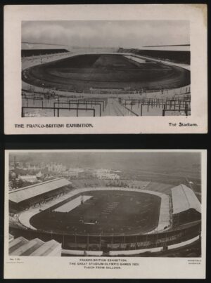 Davidson's/ Wakefield - 'Franco-British Exhibition Stadium' (1908) - 2 Postcard Set Davidson's/ Wakefield - 'Franco-British Exhibition Stadium' (1908) - 2 Postcard Set