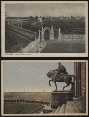 Real Photo - 'Bologna Stadium' (c1930's) - 2 Postcard Set Real Photo - 'Bologna Stadium' (c1930's) - 2 Postcard Set
