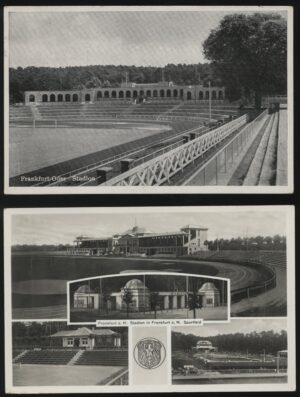 Real Photo - 'Frankfurt Stadium' (c1930's) - 2 Postcard Set Real Photo - 'Frankfurt Stadium' (c1930's) - 2 Postcard Set