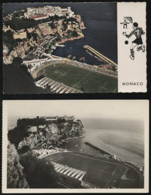 Editions d'Art - 'Moncao Le Stade Louis II Football Stadium' (c1950's) - 2 Postcard Set Editions d'Art - 'Moncao Le Stade Louis II Football Stadium' (c1950's) - 2 Postcard Set