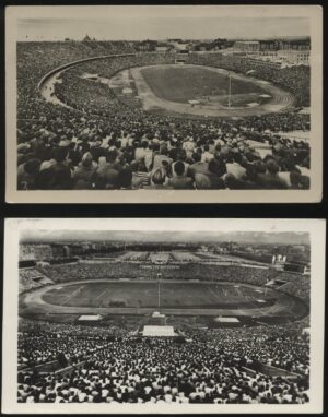 Real Photo - 'Budapest Stadium' (1954) - 2 Postcard Set Real Photo - 'Budapest Stadium' (1954) - 2 Postcard Set
