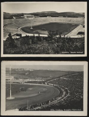 Real Photo - 'Lisbon Estadio Nacional' (1957) - 2 Postcard Set Real Photo - 'Lisbon Estadio Nacional' (1957) - 2 Postcard Set