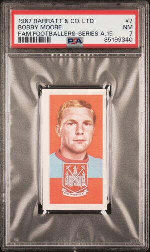 Barratt - 'Famous Footballers A.15.' (1967) - Bobby Moore (West Ham United) **PSA7**
