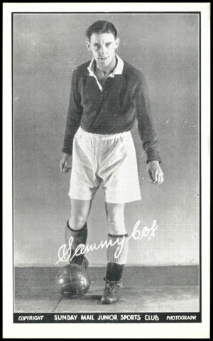 Sunday Mail - 'Junior Sports Club Footballers (B&W)' (1950) - Sammy Cox (Rangers)