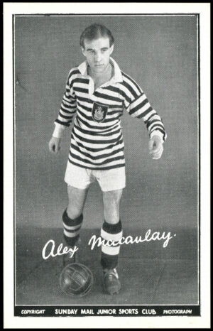 Sunday Mail - 'Junior Sports Club Footballers (B&W)' (1950) - Alex Macaulay (Queens Park)