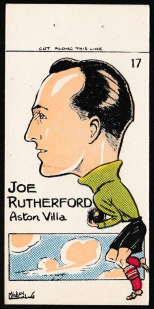 Sunday Empire News - 'Famous Footballers' (1953) - Joe Rutherford (Aston Villa) Sunday Empire News - 'Famous Footballers' (1953) - Joe Rutherford (Aston Villa)