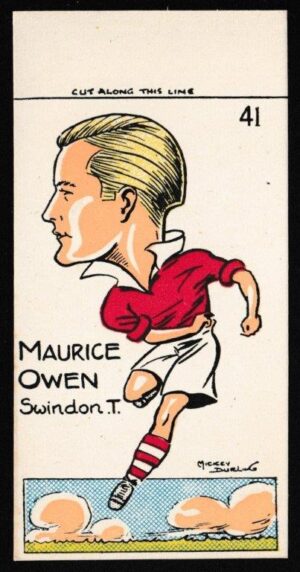 Sunday Empire News - 'Famous Footballers' (1953) - Maurice Owen (Swindon)