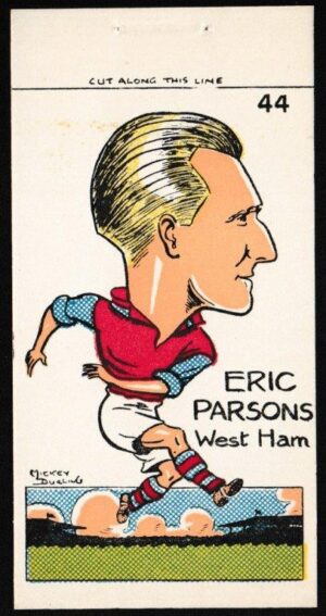 Sunday Empire News - 'Famous Footballers' (1953) - Eric Parsons (West Ham)