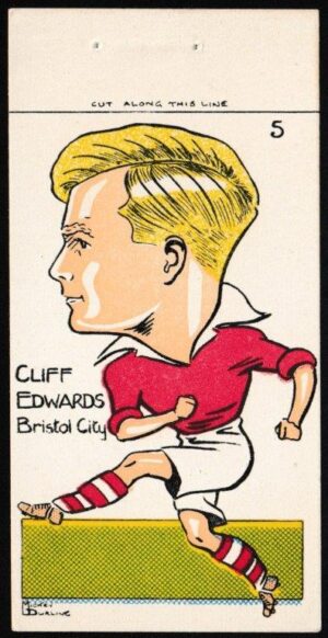 Sunday Empire News - 'Famous Footballers' (1953) - Cliff Edwards (Bristol City)