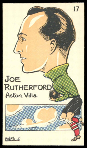Sunday Empire News - 'Famous Footballers' (1953) - Joe Rutherford (Aston Villa) Sunday Empire News - 'Famous Footballers' (1953) - Joe Rutherford (Aston Villa)