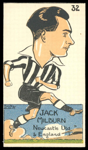 Sunday Empire News - 'Famous Footballers' (1953) - Jack Milburn (Newcastle)