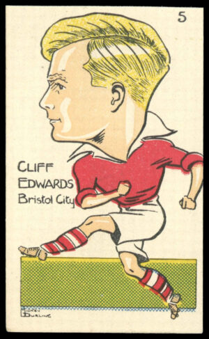 Sunday Empire News - 'Famous Footballers' (1953) - Cliff Edwards (Bristol City)