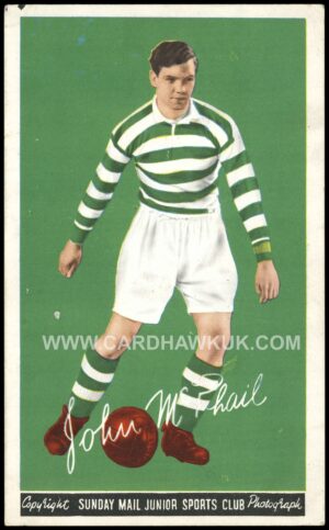 Sunday Mail - 'Scottish Footballers' (1950) - John McPhail (Celtic)