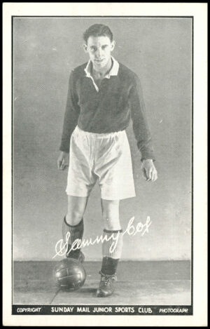 Sunday Mail - Sammy Cox (Rangers) - 'Junior Sports Club Footballers (B&W)' (1950)