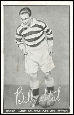 Sunday Mail - Billy Steel (Greenock Morton) - 'Junior Sports Club Footballers (B&W)' (1950)