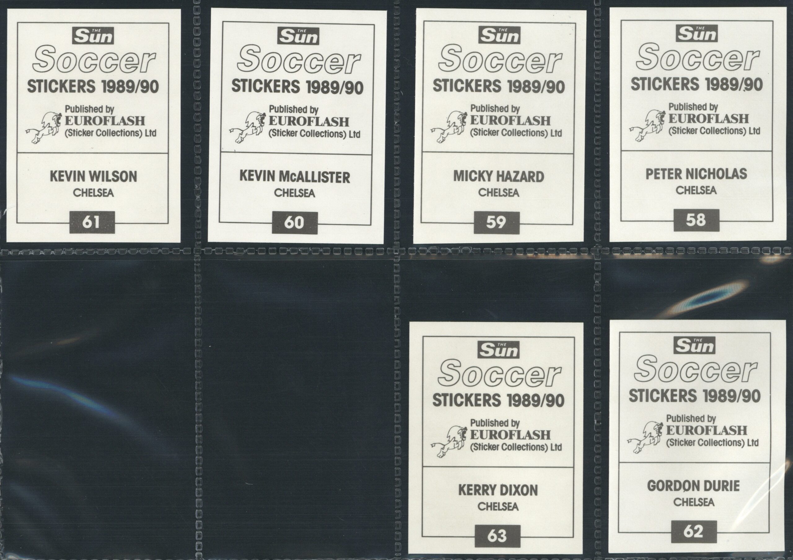 The Sun - 'Soccer Stickers 1989/90' (1989) - Chelsea Team Set The Sun - 'Soccer Stickers 1989/90' (1989) - Chelsea Team Set