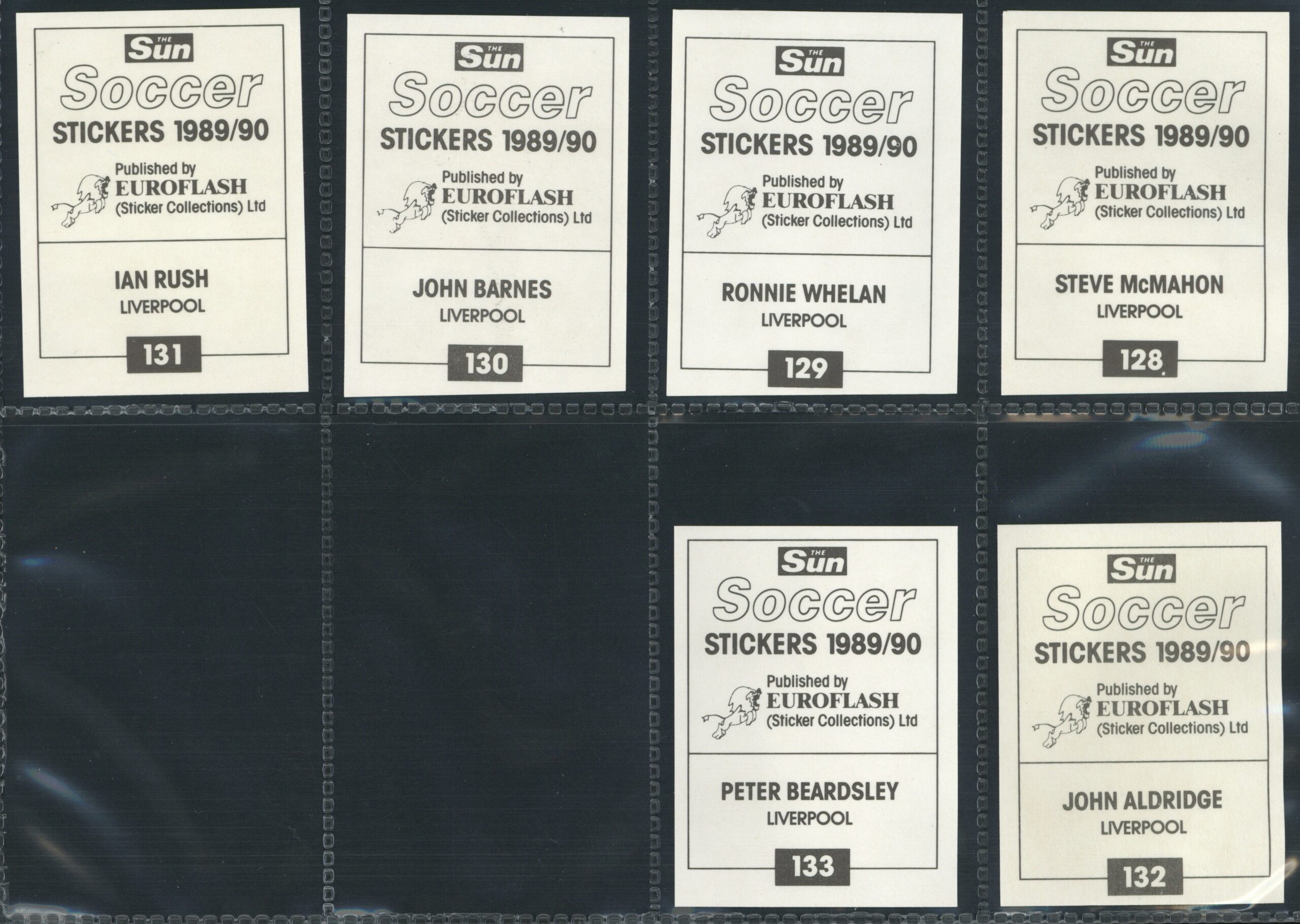 The Sun - 'Soccer Stickers 1989/90' (1989) - Liverpool Team Set The Sun - 'Soccer Stickers 1989/90' (1989) - Liverpool Team Set