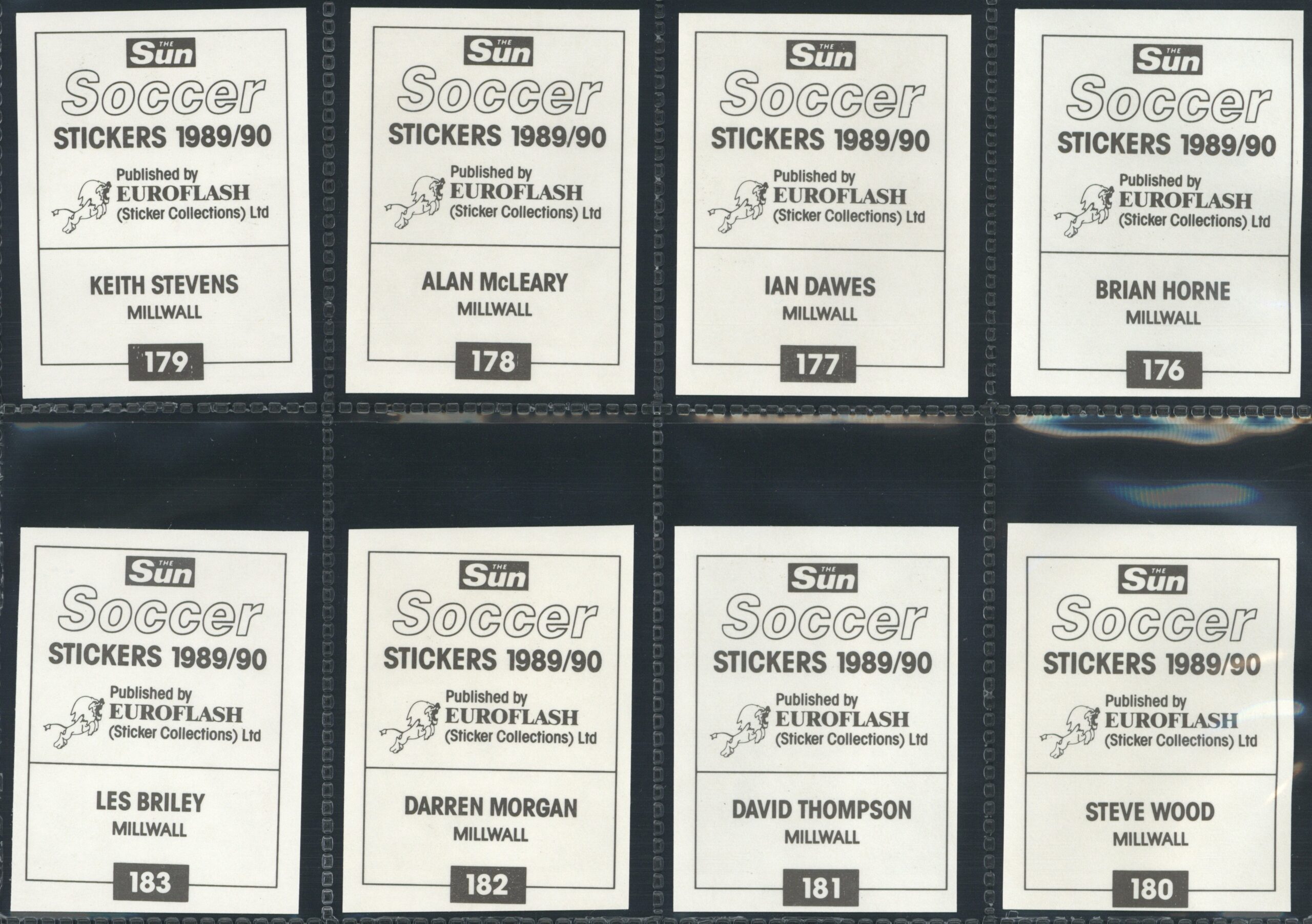 The Sun - 'Soccer Stickers 1989/90' (1989) - Millwall Team Set The Sun - 'Soccer Stickers 1989/90' (1989) - Millwall Team Set