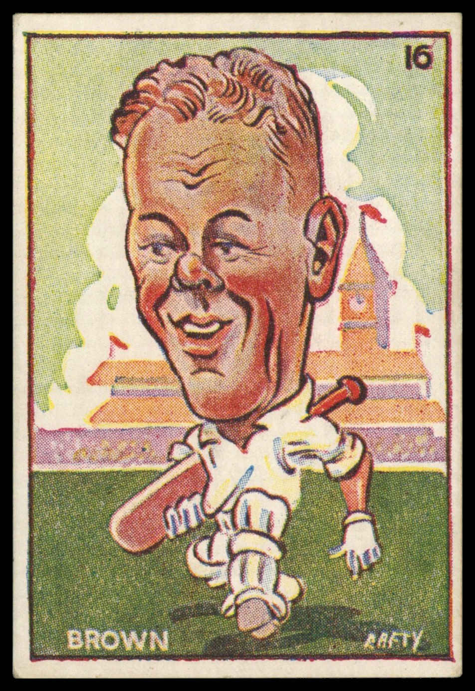Sweetacres - 'Cricketers (Caricatures)' (1938) - W.A. Brown (Queensland) Sweetacres - 'Cricketers (Caricatures)' (1938) - W.A. Brown (Queensland)