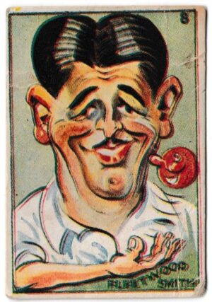 Sweetacres - 'Cricketers (Caricatures)' (1938) - Card #8 - L. O'B. Fleetwood-Smith (Victoria) Sweetacres - 'Cricketers (Caricatures)' (1938) - Card #8 - L. O'B. Fleetwood-Smith (Victoria)