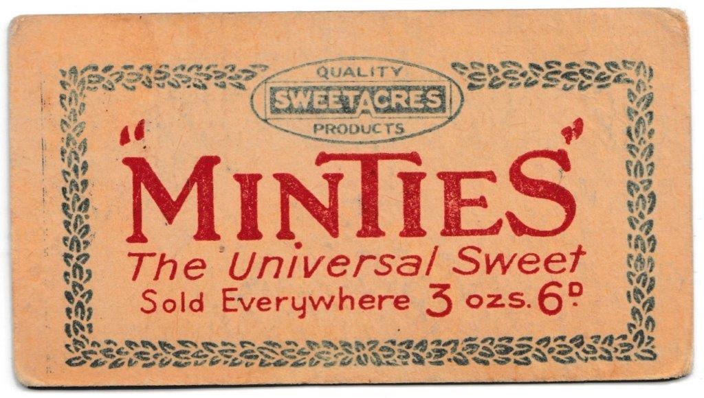 Sweetacres - 'Cricketers (Minties Red & Green)' (1926) - C. Kellaway (Australia) Sweetacres - 'Cricketers (Minties Red & Green)' (1926) - C. Kellaway (Australia)