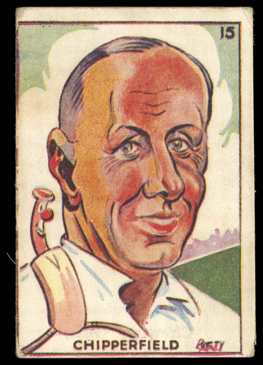 Sweetacres - 'Cricketers (Caricatures)' (1938) - #15 - A.G. Chipperfield (New South Wales) Sweetacres - 'Cricketers (Caricatures)' (1938) - #15 - A.G. Chipperfield (New South Wales)