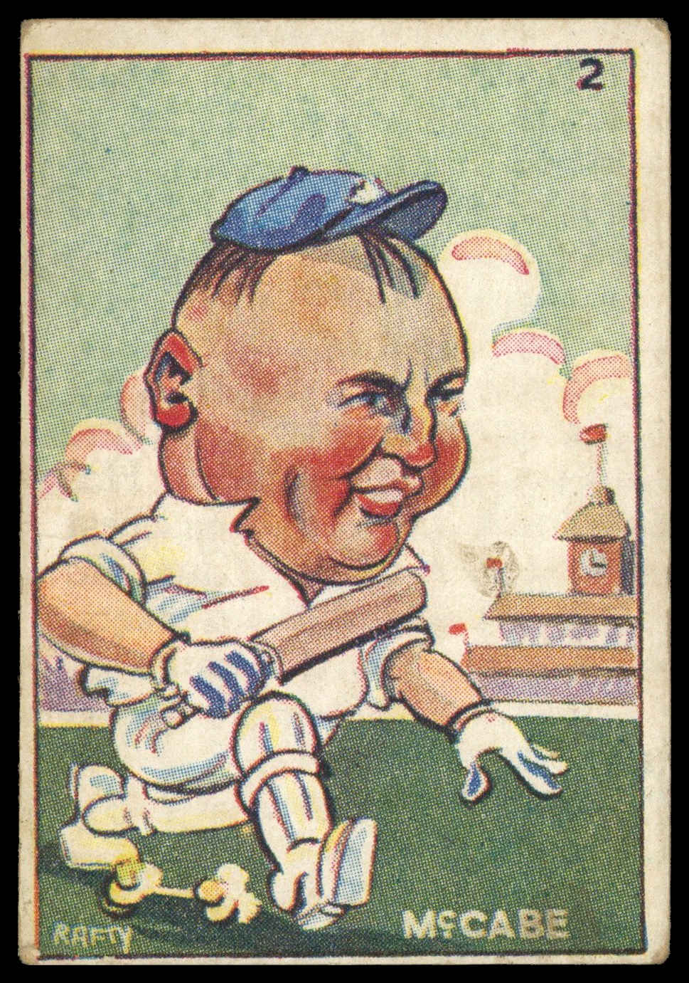 Sweetacres - 'Cricketers (Caricatures)' (1938) - #2 - S.J. McCabe (New South Wales) Sweetacres - 'Cricketers (Caricatures)' (1938) - #2 - S.J. McCabe (New South Wales)