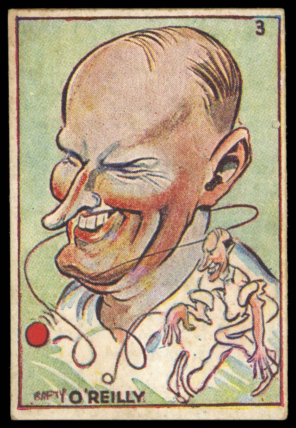 Sweetacres - 'Cricketers (Caricatures)' (1938) - #3 - W.J. O'Reilly (New South Wales) Sweetacres - 'Cricketers (Caricatures)' (1938) - #3 - W.J. O'Reilly (New South Wales)
