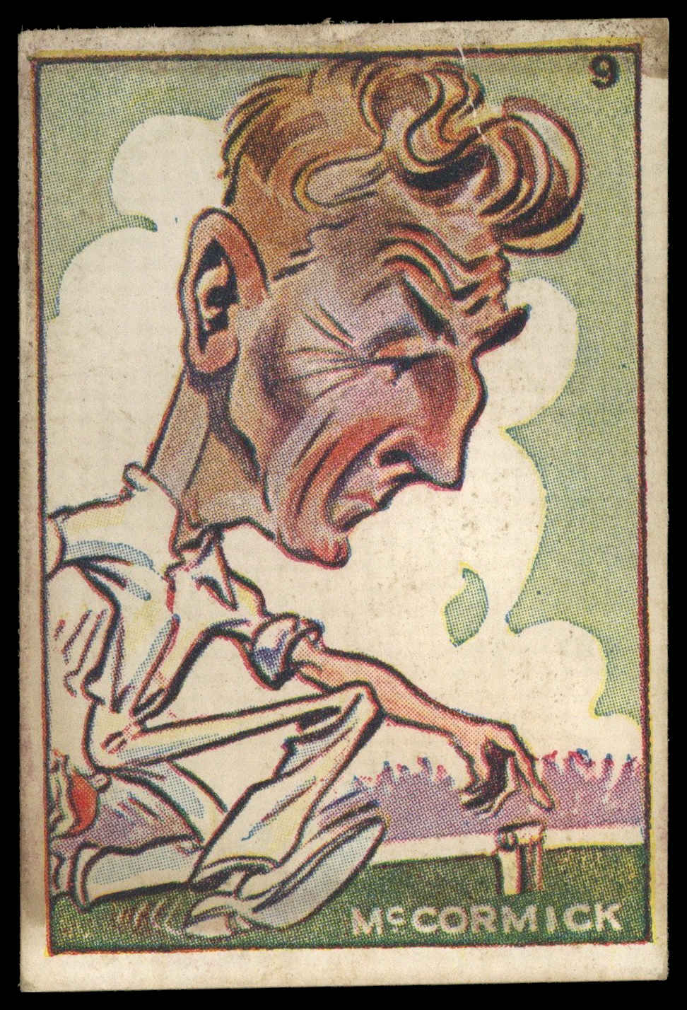 Sweetacres - 'Cricketers (Caricatures)' (1938) - #9 - E.L. McCormick (Victoria) Sweetacres - 'Cricketers (Caricatures)' (1938) - #9 - E.L. McCormick (Victoria)